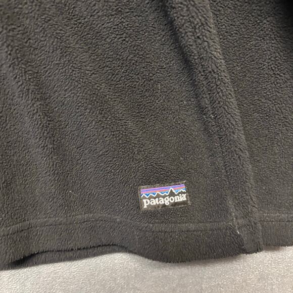 Patagonia Womens Black Fleece Quarter Zip Touchstone Climbing Large Outdoor Hike - Picture 2 of 10